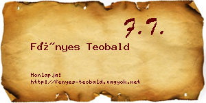 Fényes Teobald névjegykártya